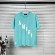 アミリusaミリタリーコピー シンプル 半袖 純綿Tシャツ 春夏 カップル 4色可選 ブルー