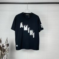 アミリ シャツスーパーコピー シンプル 半袖 純綿Tシャツ 春夏 カップル 4色可選 ブラック
