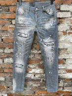 ディースクエアード とは激安通販 デニム 快適ズボン リラックスジーンズ  カジュアル グレイ