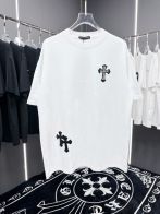 HOT100%新品 クロムハーツtシャツ 激安通販 ゆったりトップス 優れた綿 人気商品 シンプル ホワイト