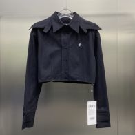 SMFKシャツ アイロン不要ｎ級品 シンプル ショットシャツ レディース 長袖トップス ブラック