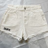 SMFKズボン ソックスインスーパーコピー 短パン ショットパンツ 半身ズボン デニム ファッション 美脚 レディース ホワイト