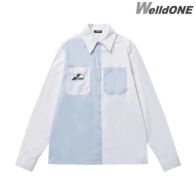 WE11DONE ウェルダン アパレルコピー 高級品 ビジネスシャツ トップス 男女兼用 2色可選 ブルー