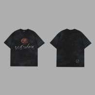 WE11DONE ウェルダンとは激安通販 半袖 Tシャツ 純綿トップス シンプル 大活躍 ブラック