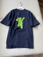 WE11DONE ウェルカムヘル tシャツスーパーコピー 可愛い Tシャツ 純綿トップス グリーン熊 ブルー