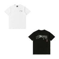 stussy ステューシー tシャツ タグｎ級品 シンプル 純綿トップス 半袖 ロゴプリント 丸首 2色可選