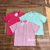 アクネストゥディオズ メンズ ポロシャツ激安通販 トップス 純綿 半袖 シンプル 襟付き 3色可選