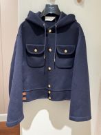 セリーヌ アメリカスーパーコピー トップス 厚い アウター  ウール製 ジャケット 暖かい フード付き 人気 ブルー