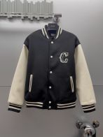 ジャケット セリーヌ偽物 トップス 厚い アウター  暖かい 野球服 ロゴ刺繍 ランニング 男女兼用 ブラック