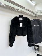 セリーヌ 上 着激安通販 鮮やかな色 イタリア製 高級品 もこもこ 暖かい ファッション レディース 3色可選 ブラック