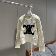 お勧め品 セリーヌ ピエロ ニットコピー トップス セーター 暖かい シンプル ロゴ 日常服 柔らかい 人気品 ホワイト