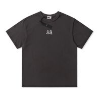 ASKYURSELF 夏新品 tシャツ アメリカサイズ激安通販 トップス 柔らかい 短袖 純綿 シンプル プリント ブラック