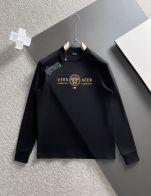 VERSACE 品質保証安い ヴェルサーチ 長袖シャツ偽物 Tシャツ トップス 純綿 ゆったり シンプル ブラック