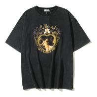 SAINTMICHAEL セントマイケル サイズコピー 純綿 ゆたっり 短袖tシャツ プリント トップス カジュアル ブラック