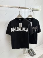 NEW夏の バレンシアガ 半袖tシャツコピー トップス 品質保証 プリント ゆったり 男女兼用 ファッション ブラック