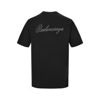 バレンシアガ 定番人気物 コピー 半袖 Tシャツ コットン ブラック 柔らかい 花柄