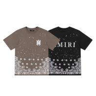 AMIRI 今季セール限定品 ラミーシャツコピー 柔らかい プリント 純綿 シンプル 快適 トップス  短袖 2色可選