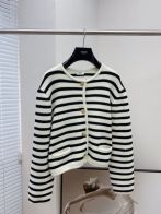 セリーヌ セーター偽物 暖かい ニット 長袖 トップス 縞模様 シンプル 人気新作 ファッション ブラック