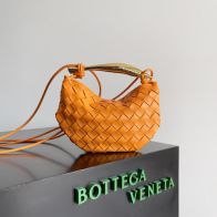 春夏数量限定 ボッテガヴェネタ かごバッグ激安通販 持ちバッグ 編み込み要素 mini 芸術品ような レディース オレンジ色