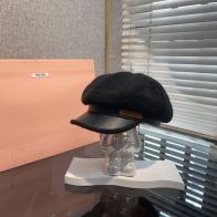 ミュウミュウローロゼスーパーコピー キャップ ハンチング帽子 ハンチング帽 秋冬 帽子 ハンチング ブラック
