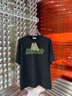 ディオール ロゴ tシャツＮ級品 純綿 シンプル 半袖 トップス ロゴプリント 通気性いい 品質保証 ブラック