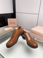 miumiu の スニーカーコピー 本革 ビジネス 革靴 軽量 歩きやすい 紳士靴 通気 シューズ  人気 ブラウン