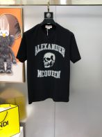 MCQアレキサンダーマックイーンtシャツコピー トップス 半袖 髑髏プリント 純綿 ゆったり メンズ ブラック