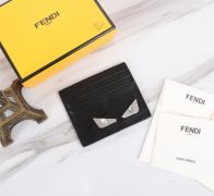 フェンディ財布メンズ激安通販 牛革 レザー 薄型 スリム カード入れ カードケース スキミング防止 磁気防止 ブラック