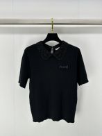 ミュウミュウに似たブランド激安通販 短袖 Tシャツ トップス 軽量 薄い シンプル 純綿 HOT品質保証 ブラック