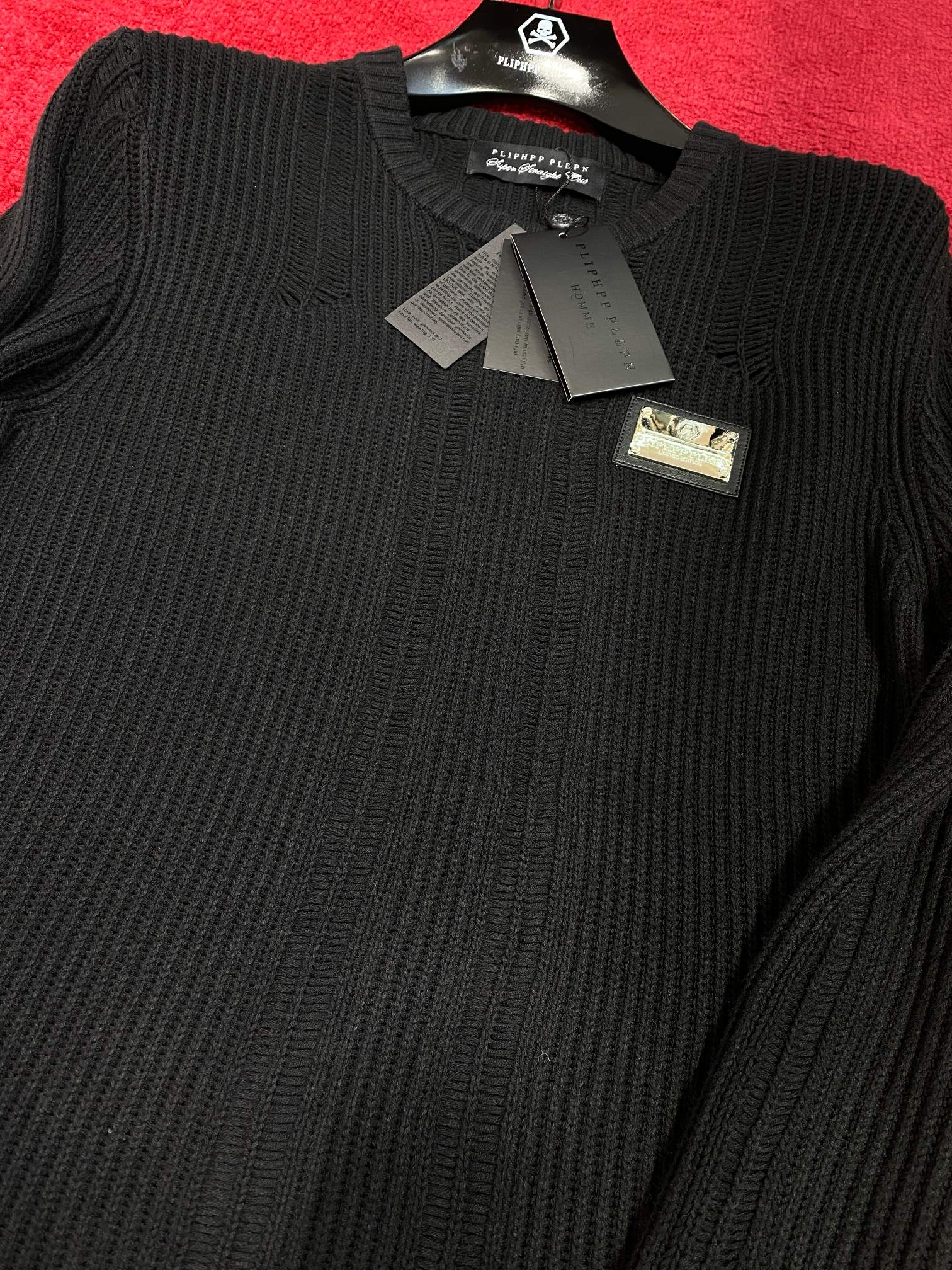 フィリッププレイン 公式ｎ級品 暖かい セーター ファッション シンプル 快適 秋冬新作 ブラック_6
