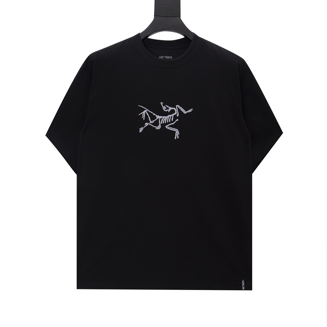 arcteryx カットソー激安通販 半袖Tシャツ コットン100 純綿 シンプル 吸汗 2色可選 ブラック_1