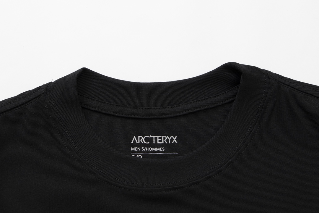 arcteryx カットソー激安通販 半袖Tシャツ コットン100 純綿 シンプル 吸汗 2色可選 ブラック_3