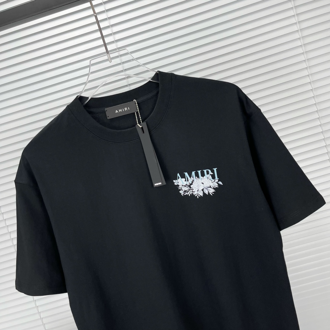 amiri シャツｎ級品 おすすめ品 半袖 純綿Tシャツ 夏 カップル服 2色可選 ブラック_3