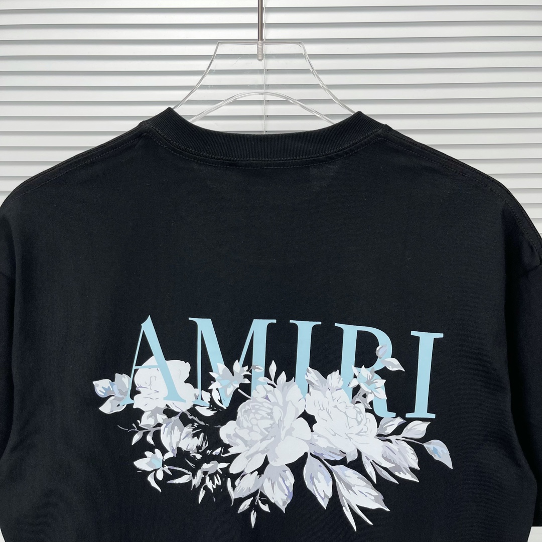 amiri シャツｎ級品 おすすめ品 半袖 純綿Tシャツ 夏 カップル服 2色可選 ブラック_6