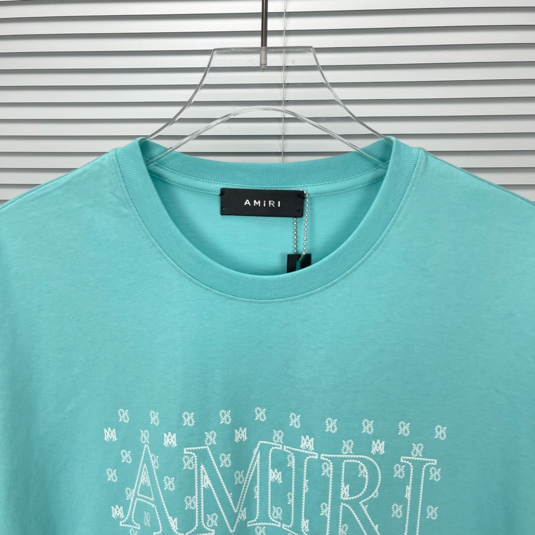 おすすめ！アミリアーミーセーターコピー 半袖Tシャツ 夏 綿 100% USA コットン お揃い 3色可選 ブルー_2