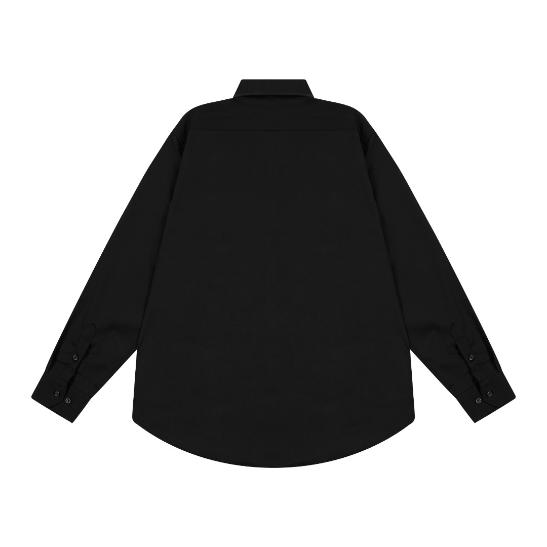 アミリシャツスーパーコピー 長袖シャツ 高級品 快適 無地 シンプル オシャレ男女兼用 3色可選 ブラック_2