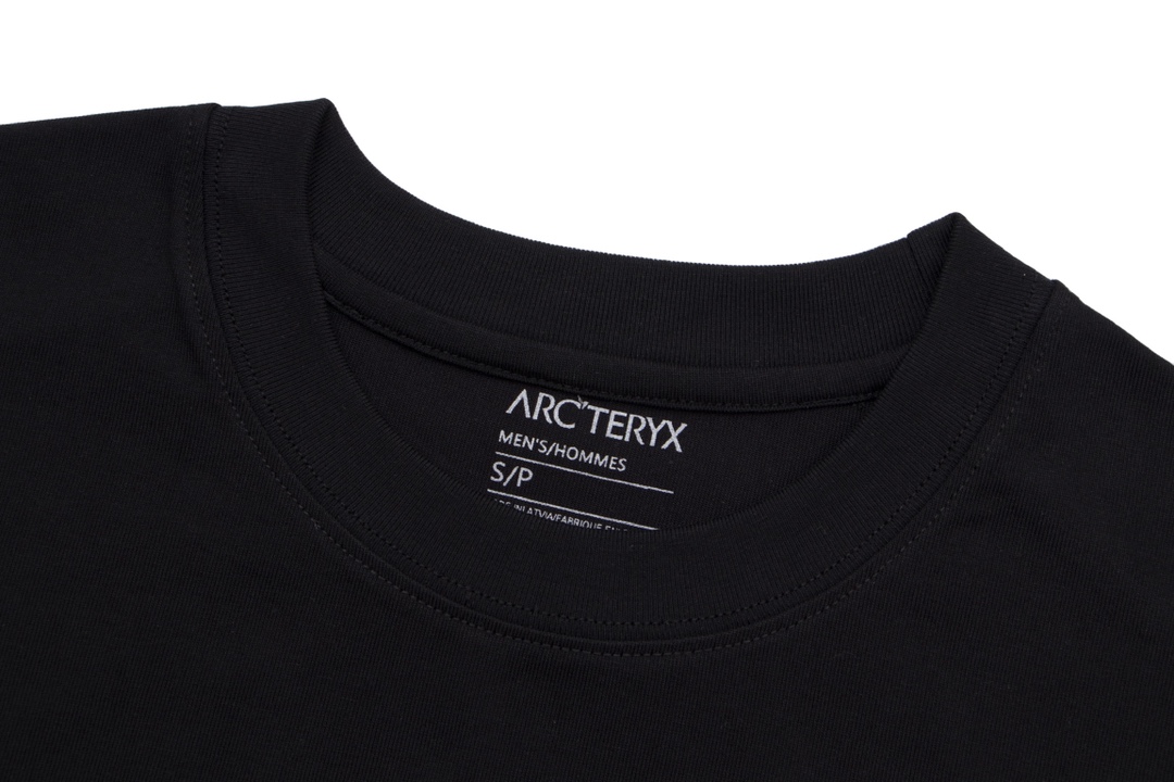 arc teryx シャツｎ級品 シンプル 半袖 コットン 純綿 ランニング ゴールドロゴ ブラック_9