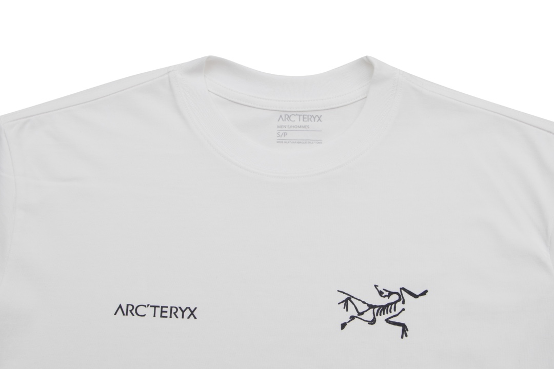 arc teryx スプリット t シャツ偽物 春夏服 シンプル 半袖 綿100% ランニング ホワイト_4