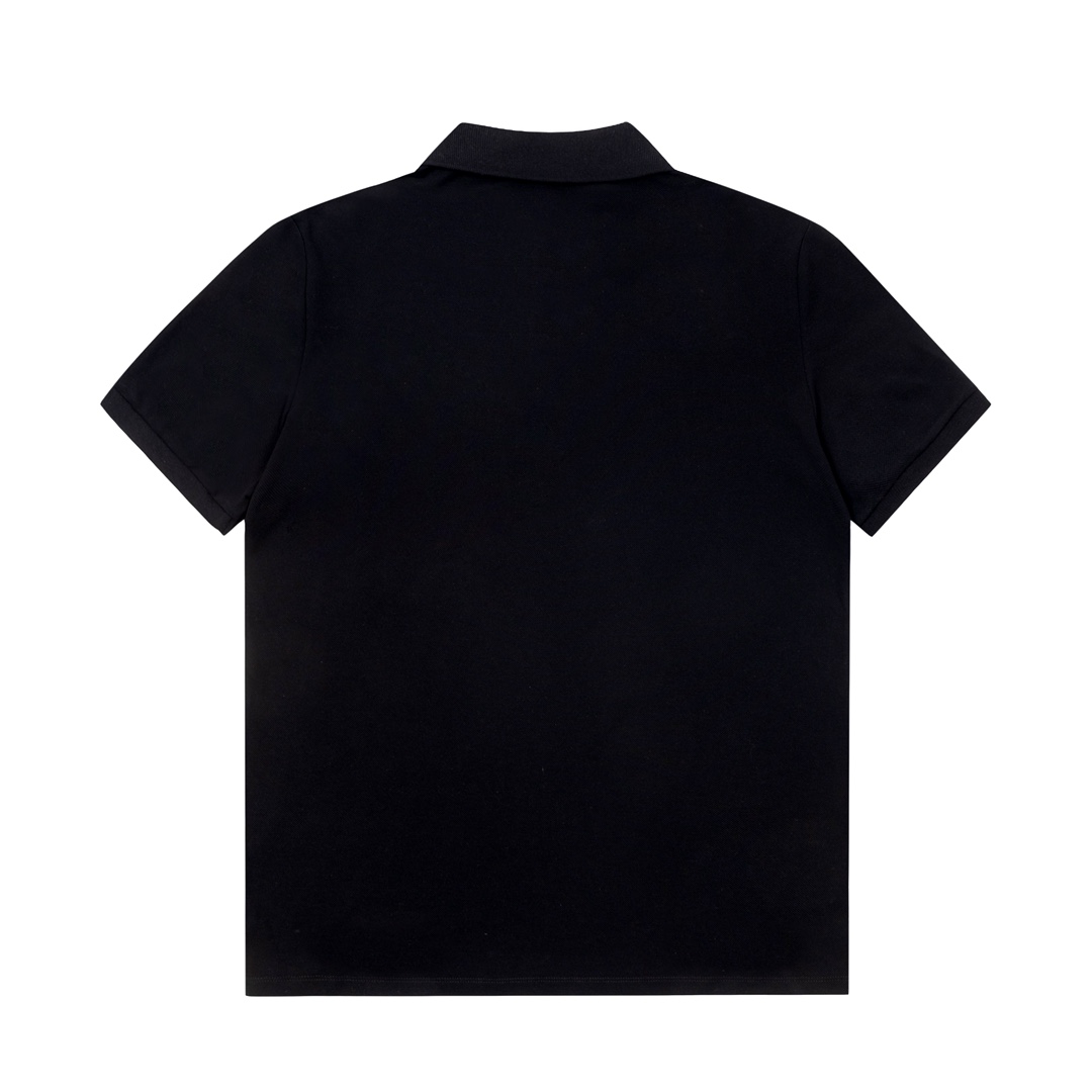 アークテリクスポロシャツ偽物 シンプル 半袖ポロシャツ 綿100% 無地 2色可選 ブラック_2