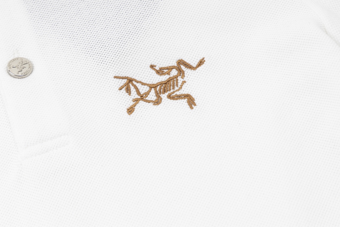 アークテリクス ポロ激安通販 シンプル 半袖ポロシャツ 綿100% 無地 ファッション 2色可選 ホワイト_9