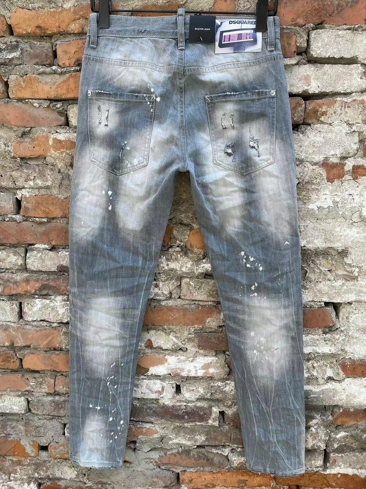 ディースクエアード とは激安通販 デニム 快適ズボン リラックスジーンズ  カジュアル グレイ_2