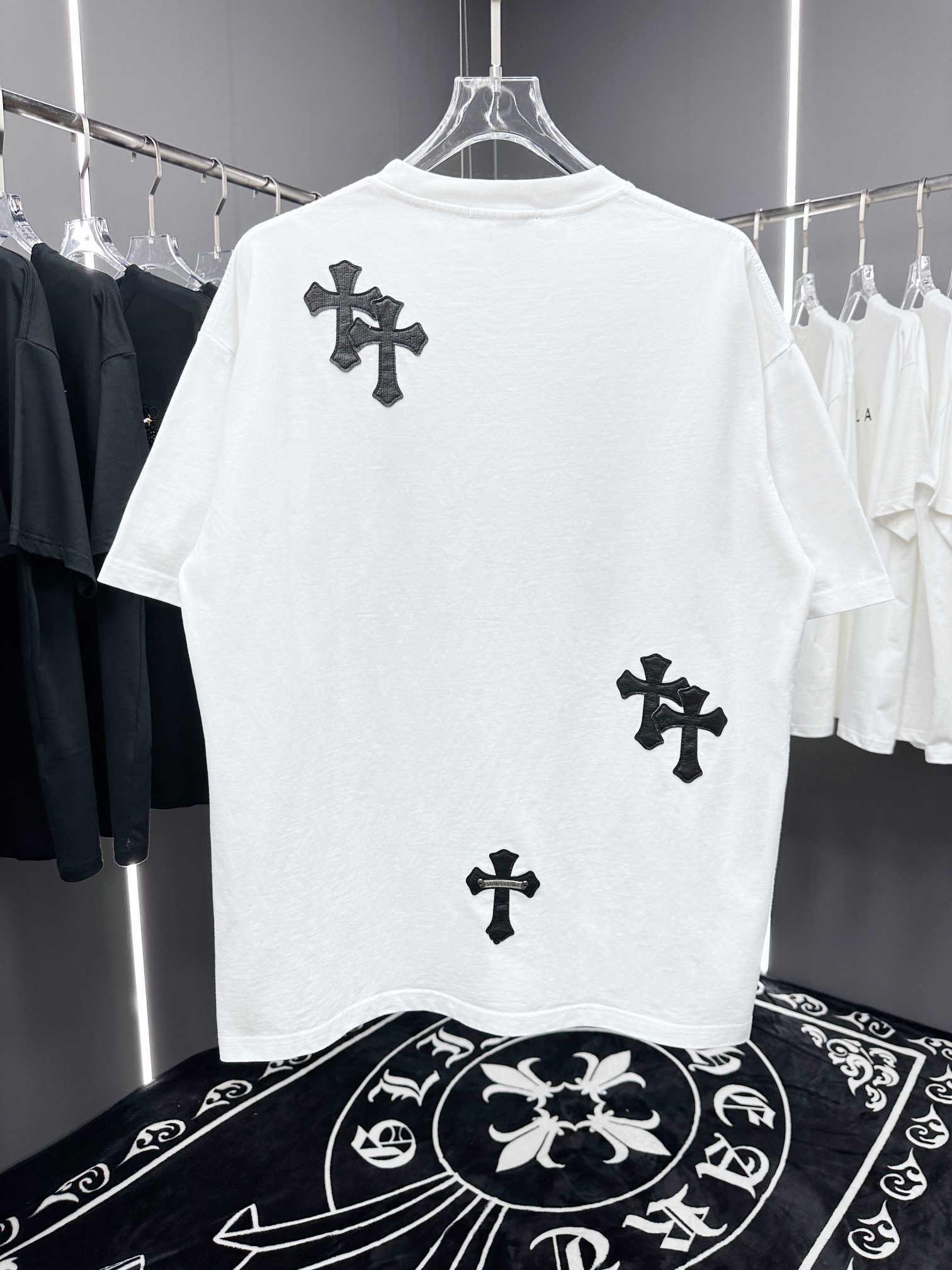 HOT100%新品 クロムハーツtシャツ 激安通販 ゆったりトップス 優れた綿 人気商品 シンプル ホワイト_2