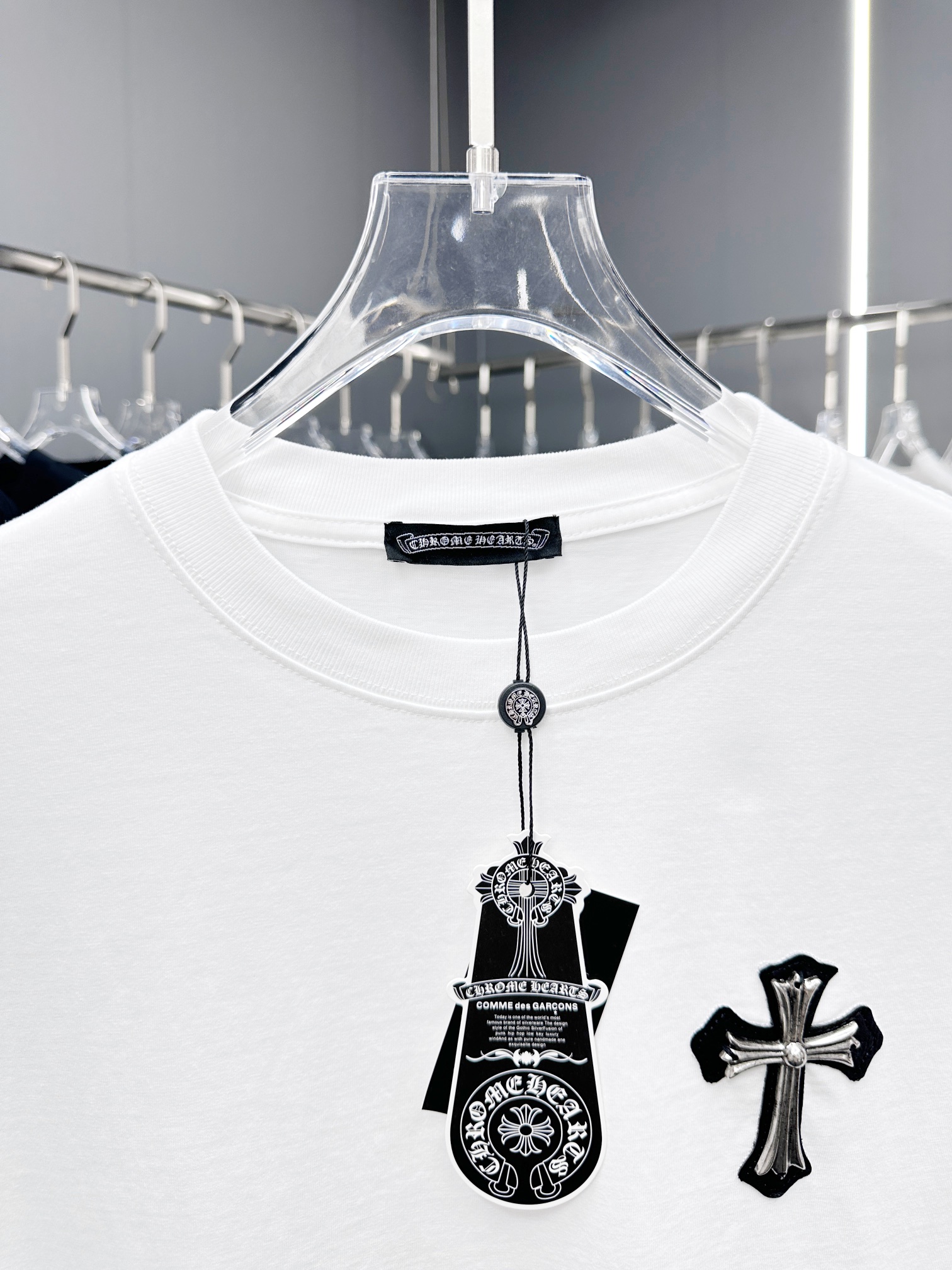 HOT100%新品 クロムハーツtシャツ 激安通販 ゆったりトップス 優れた綿 人気商品 シンプル ホワイト_3