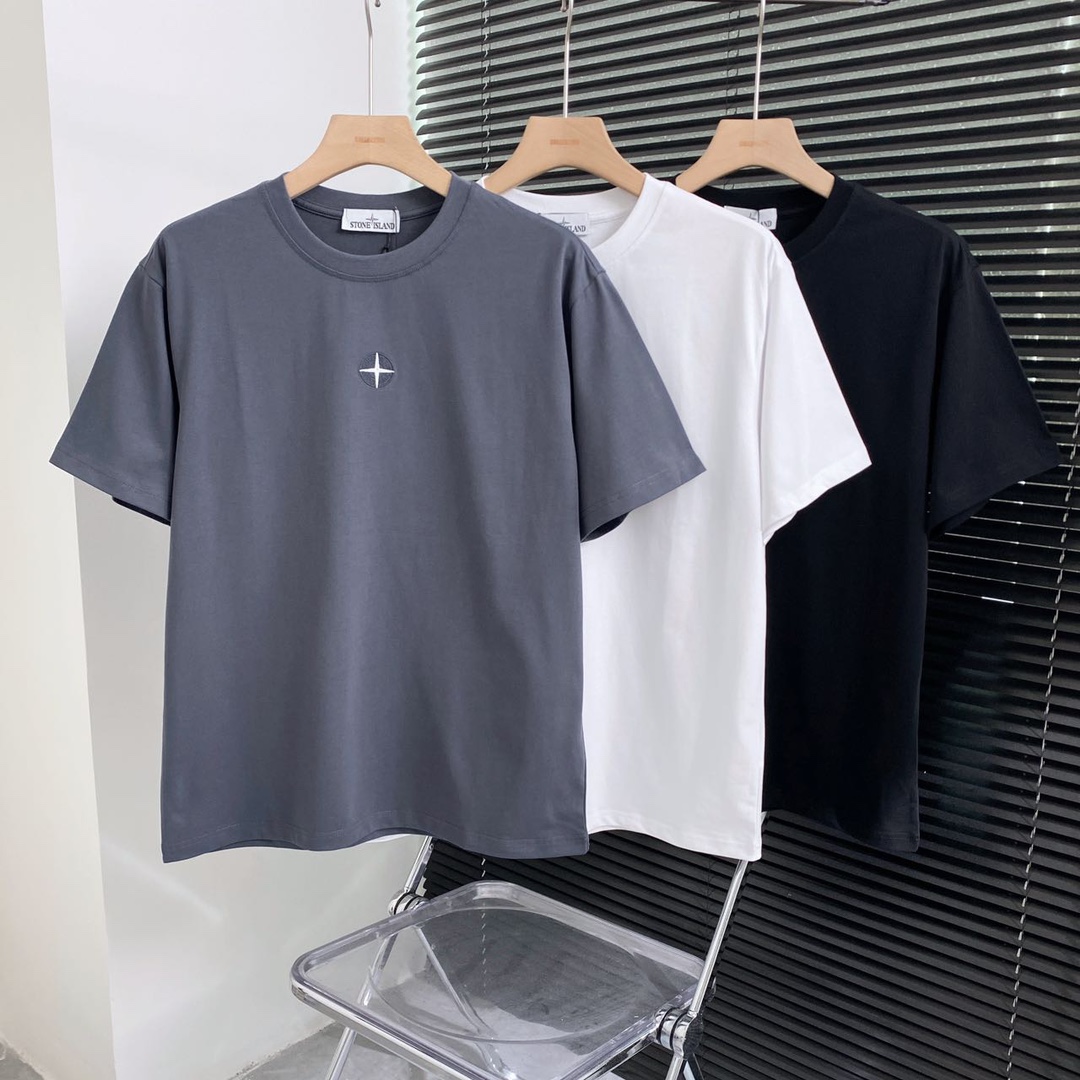 ストーンアイランド オーバーサイズ激安通販 日常 トップス Tシャツ シンプル 新作販売 3色可選_1