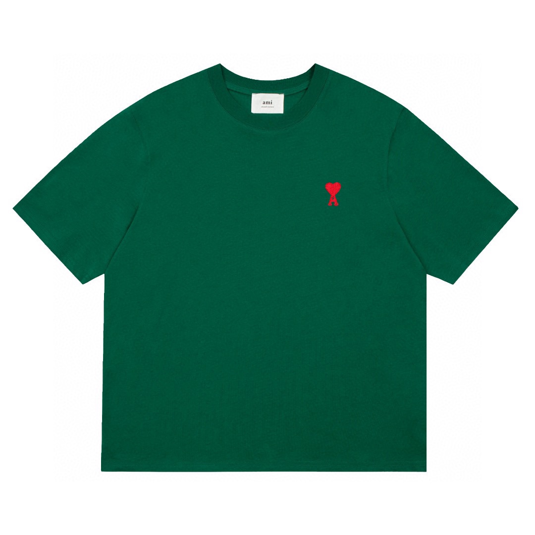 人気品 tシャツamiコピー Tシャツ トップス 限定 シンプル 短袖 ファッション グリーン_1