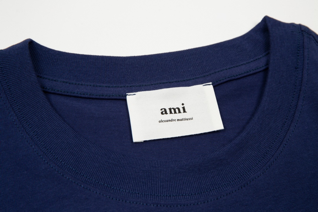 人気品 tシャツ アミ偽物 Tシャツ トップス 限定 シンプル 短袖 ファッション ブルー_3