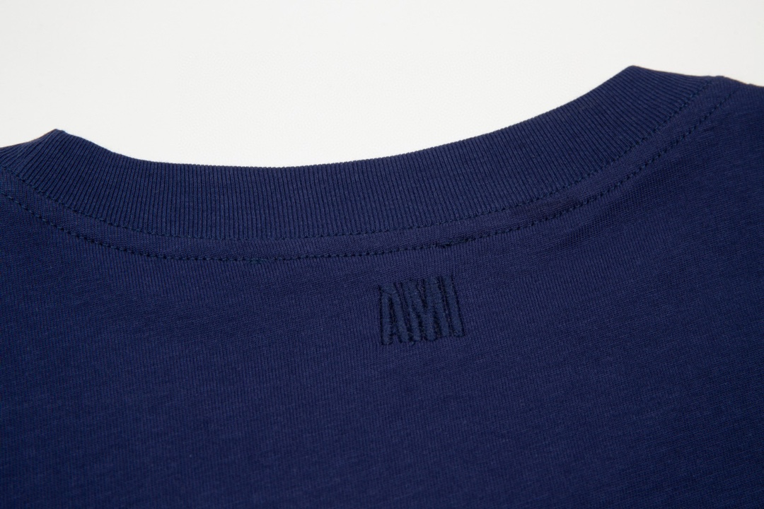人気品 tシャツ アミ偽物 Tシャツ トップス 限定 シンプル 短袖 ファッション ブルー_7