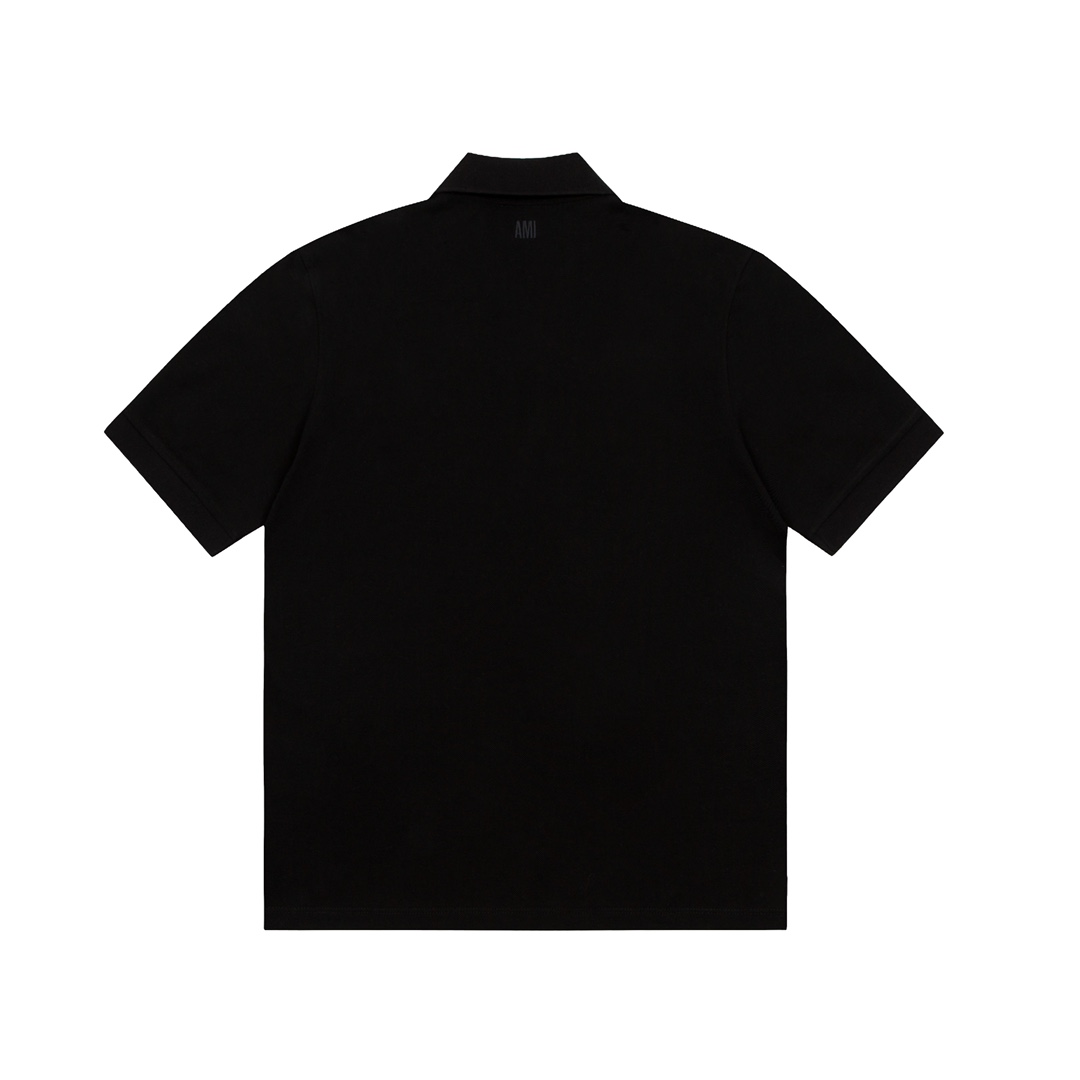 amiri バイマｎ級品 純綿 ポロシャツ トップス シンプル 人気ファッション ブラック_2