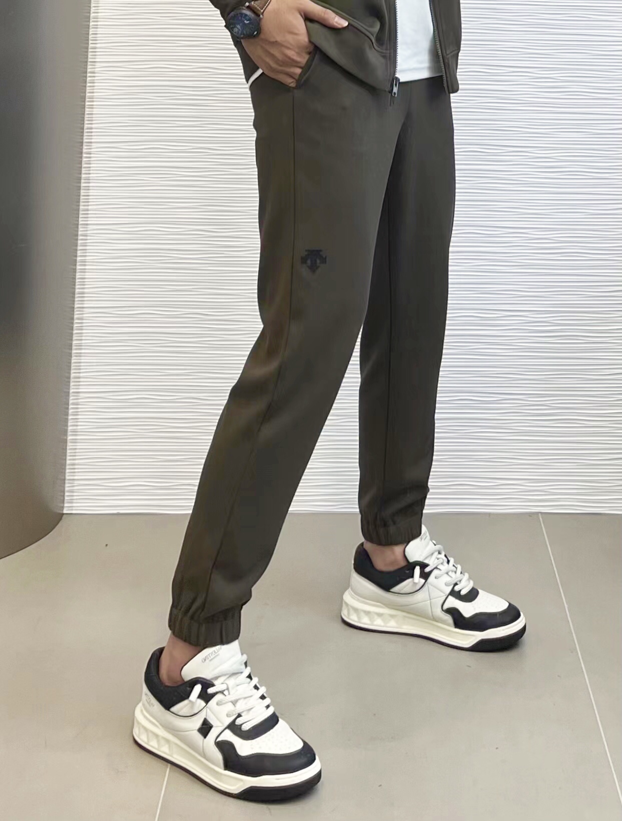 デサント日本激安通販 シンプル アウター ズボン 柔らかい 運動セット ファッション 男女兼用 3色可選 ブラウン_6