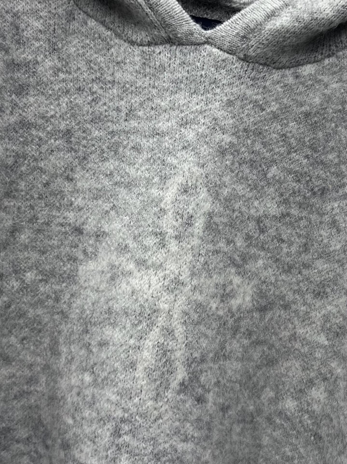 SMFK【お買い得豊富なセーター ami激安通販 トップス 柔らかい ウール 暖かい フード付き グレイ_4